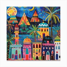 Kids Travel Illustration Egypt 3 Canvas Print