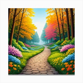 Path In The Woods Canvas Print