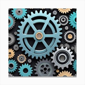 Gears Background 1 Canvas Print