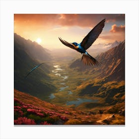 Swallows In The Sky 1 Canvas Print