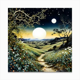 Moonlight Path Canvas Print