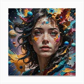 Splatter Girl Canvas Print