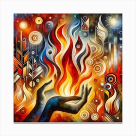 Fire hands of a virgo Canvas Print