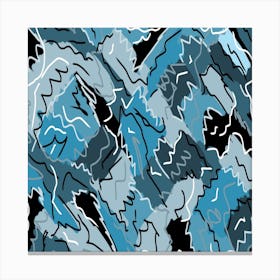 Ice Blue Abstract Canvas Print