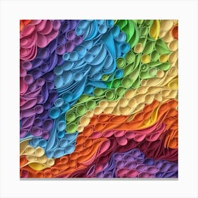 Colorful Paper Art Canvas Print