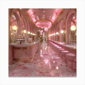 Pink Bathroom Canvas Print