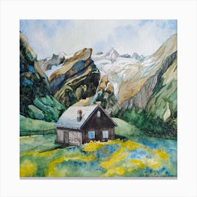 Mountain Landscape Square Canvas Print