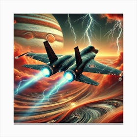 A Sci Fi Depiction Of Advanced Aircraft Demonstrat Canvas Print