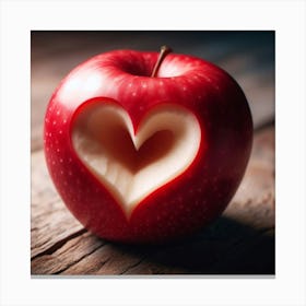 Heart Shaped Apple Canvas Print