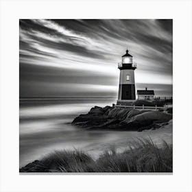 Lighthouse At Dusk 7 Canvas Print