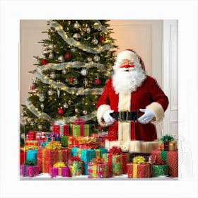 Santa Claus With Presents 1 Canvas Print