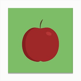 Red Apple Icon In Flat Design Canvas Print