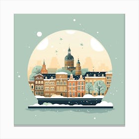 Copenhagen Denmark 3 Snowglobe Canvas Print