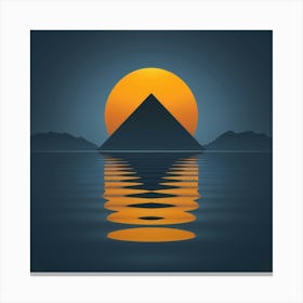 Sunset Over The Pyramids Canvas Print