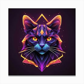 Polygonal Cat 2 Canvas Print