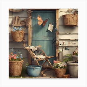 Garden Scene Canvas Print