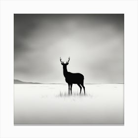 Deer In The Field Canvas Print