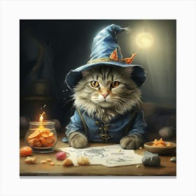 Cat Wizard 3 Canvas Print