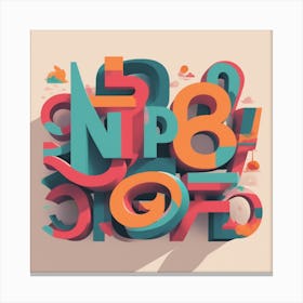 Typographic Lettering Canvas Print