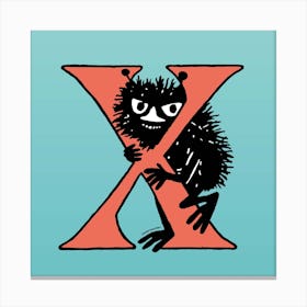 Moomin Collection Alphabet Letter X Canvas Print