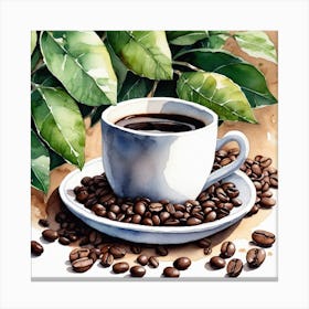 Coffee Painting Canvas Print