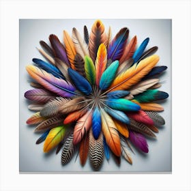 Colorful Feathers 3 Canvas Print