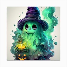 Spooky Ghost Canvas Print