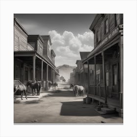 Old West Town 30 Canvas Print