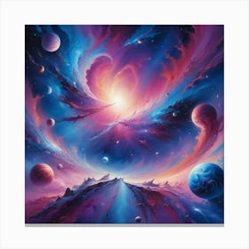 Heart Of Space Paintings Art Print Canvas Print