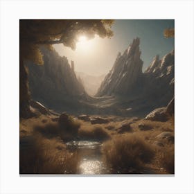 Peaceful Landscapes Perfect Composition Beautiful Detailed Intricate Insanely Detailed Octane Rend (7) Canvas Print