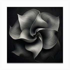 Black And White Flower 1 Canvas Print