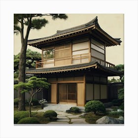 Japanese House Art Print 11 Canvas Print