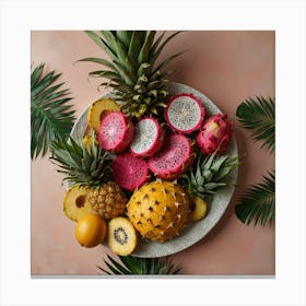 Tropical Fruit Plate 3 Canvas Print