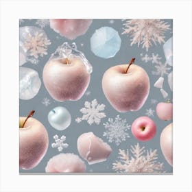 Snowflakes And Apples Canvas Print