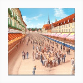 Old Town Square Canvas Print