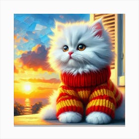 Sunset Cat 1 Canvas Print