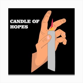 Candle Of Hope Canvas Print