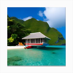 House On The Beach 1 Canvas Print