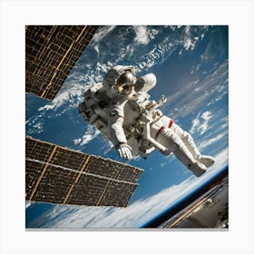 Astronaut In Space 2 Canvas Print