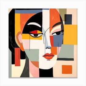 Abstract Of A Woman'S Face Canvas Print