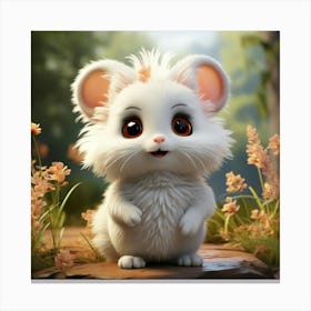 Cute Mouse In The Forest Canvas Print