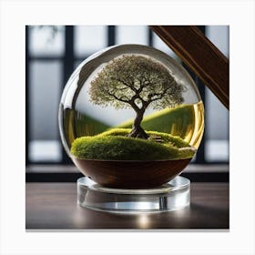 Tree In A Glass Ball 9 Canvas Print