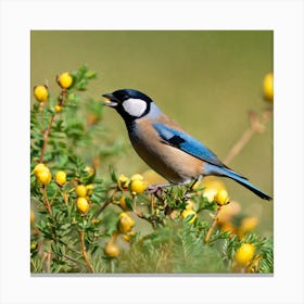 Tit on branch 44 Canvas Print