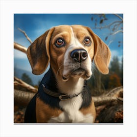 Beagle Dog Portrait 1 Canvas Print