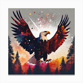 Eagle In Flight Canvas Print