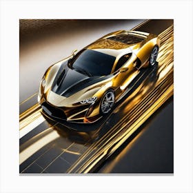 Gold Sports Car 17 Canvas Print