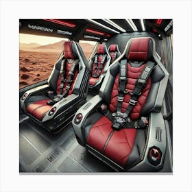 Mars Dominion Transit Rover Crimson Storm Seats Canvas Print