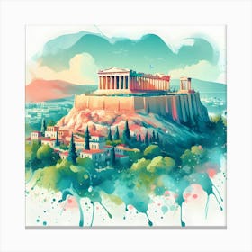 Athens Cityscape Canvas Print
