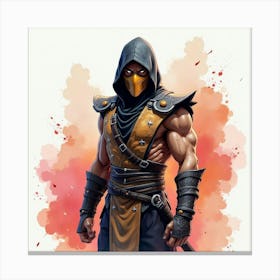 Mortal Kombat Ninja Fighter Concept Art (586) Canvas Print