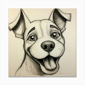 Dog Drawing 1 Canvas Print